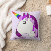 ユニコーンデザイン パーソナライズされた クッション (ブランケット)