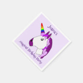 ユニコーンデザイン パーソナライズされた スタンダードカクテルナプキン (角)