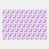 ユニコーンデザイン パーソナライズされた ラッピングペーパーシート (正面2)