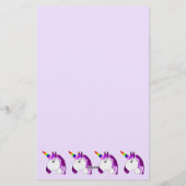 ユニコーンデザイン パーソナライズされた 便箋 (裏面)