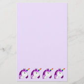 ユニコーンデザイン パーソナライズされた 便箋 (正面)