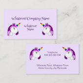 ユニコーンデザイン パーソナライズされた 名刺 (正面/裏面)