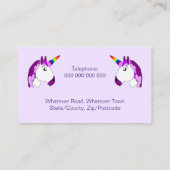 ユニコーンデザイン パーソナライズされた 名刺 (裏面)