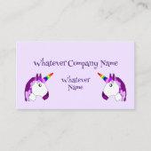 ユニコーンデザイン パーソナライズされた 名刺 (正面)