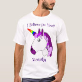 ユニコーンデザイン パーソナライズされた Tシャツ (正面)