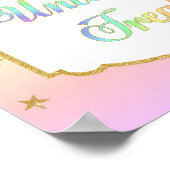 ユニコーントリートフードテーブル表示標識レインボー ポスター (角)