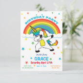 ユニコーンドイングザダブレインボー&スターズ招待状 招待状 (スタンド正面)