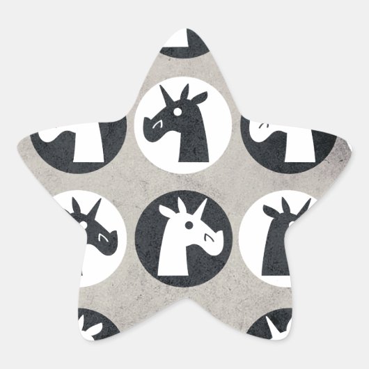 ユニコーンドット(&W) 星シール (正面)