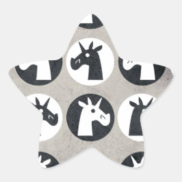 ユニコーンドット(&W) 星シール
