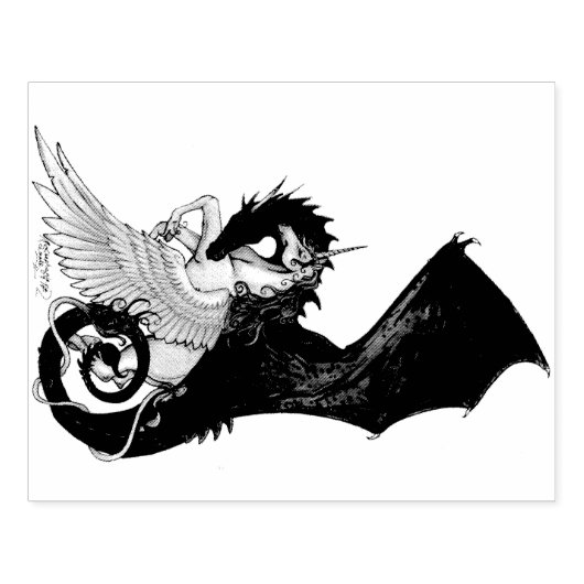 ユニコーンドラゴンペガソスペガコーンスパイラルポニーホース ラバースタンプ (インプリント)