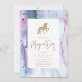 ユニコーンドリーム誕生日招待状 招待状 (正面)