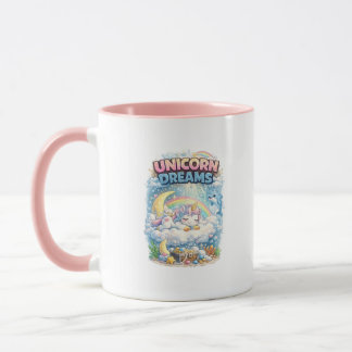 ユニコーンドリーム かわいいファンタジー コーヒーマグ マグカップ