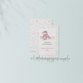 ユニコーンドーナツバレンタインデーのカード 招待状