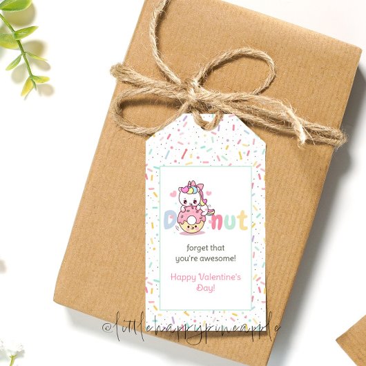 ユニコーンドーナツバレンタインデーラベル ギフトタグ