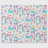 ユニコーンドールパターンラッピング紙 ラッピングペーパー (フラット)