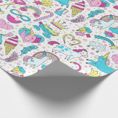 ユニコーンドールパターンラッピング紙 ラッピングペーパー (角)