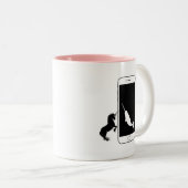 ユニコーンナルフ頭が切れるァル電話鏡ラブ ツートーンマグカップ (正面右)