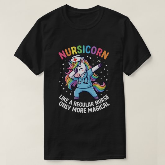 ユニコーンナース エネルギー 明るくてマジカル Tシャツ (デザイン正面)