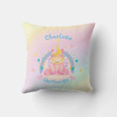 ユニコーンネーム子供部屋キッズルームデコールレインボー クッション (裏面)