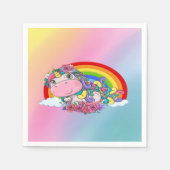 ユニコーンハッピーバースデーナプキンス スタンダードカクテルナプキン (正面)