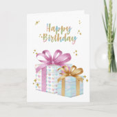 ユニコーンハッピーバースデー カード (正面)