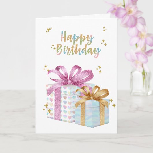 ユニコーンハッピーバースデー カード (蘭)