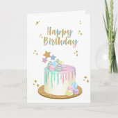 ユニコーンハッピーバースデー カード (正面)