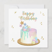 ユニコーンハッピーバースデー カード (正面)