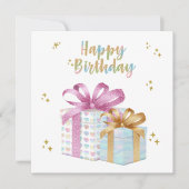 ユニコーンハッピーバースデー カード (正面)