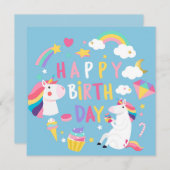 ユニコーンハッピーバースデー シーズンカード (正面/裏面)
