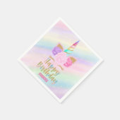 ユニコーンハッピーバースデー スタンダードカクテルナプキン (角)