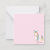 ユニコーンハッピーバースデー ノートカード (裏面)