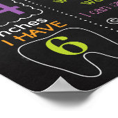 ユニコーンハロウィーンパンプキンファースト誕生日ボード ポスター (角)