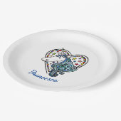 ユニコーンハート紙プレート ペーパープレート (アングル)