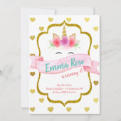 ユニコーンハート誕生会 招待状 (正面)