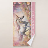 ユニコーンバスタオル(名前をカスタムする) バスタオル (バスタオル)