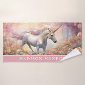 ユニコーンバスタオル(名前をカスタムする) バスタオル (バスタオル)
