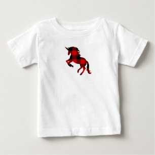 ユニコーンバッファローチェックプライドTシャツ ベビーTシャツ