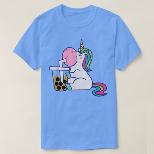 ユニコーンバブルティーボーバ Tシャツ (デザイン正面)