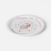 ユニコーンバレリガーリーーナPInk誕生日パーティー ペーパープレート (アングル)