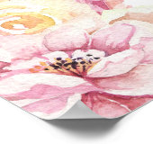 ユニコーンバレリナピンクフローラ誕生日パーティー ポスター (角)