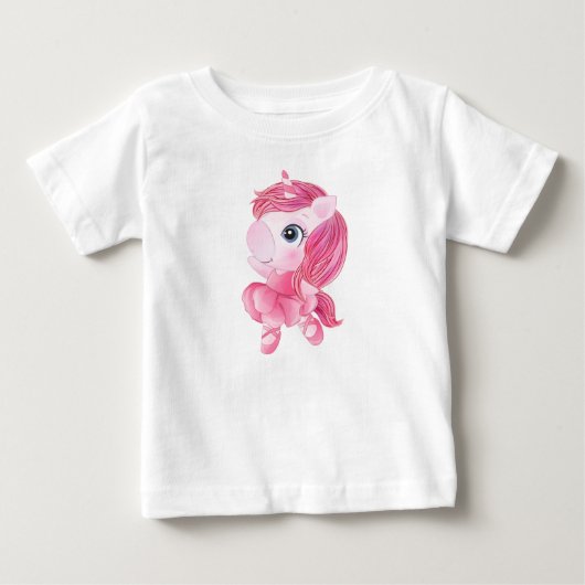 ユニコーンバレリーナ ベビーTシャツ (正面)