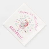 ユニコーンバレリーナPInkバースデーパーティー紙 (コーナー)