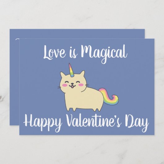 ユニコーンバレンタインデイカードユニティ シーズンカード (正面/裏面)