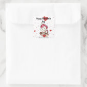 ユニコーンバレンタインデーのステッカー スクエアシール (バッグ)