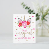 ユニコーンバレンタインデーカード金ゴールド赤とピンク シーズンカード (スタンド正面)