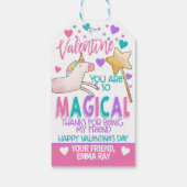 ユニコーンバレンタインメッセージカード ギフトタグ (裏面)