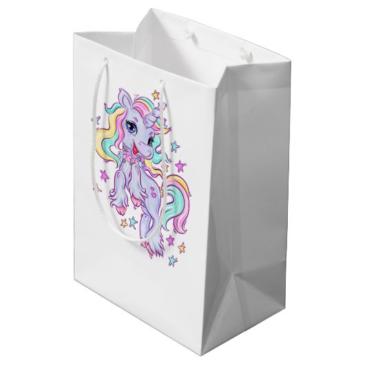 ユニコーンバースデーパーティミディアム抱き枕 ミディアムペーパーバッグ (裏面アングル)