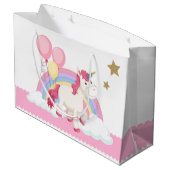 ユニコーンバースデーパーティラージ抱き枕 ラージペーパーバッグ (裏面アングル)
