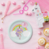 ユニコーンバースデーパーティープレート ペーパープレート (パーティー)